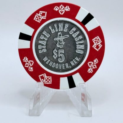 State Line Casino Wendover Nevada 1980 $5 Casino Chip N3355