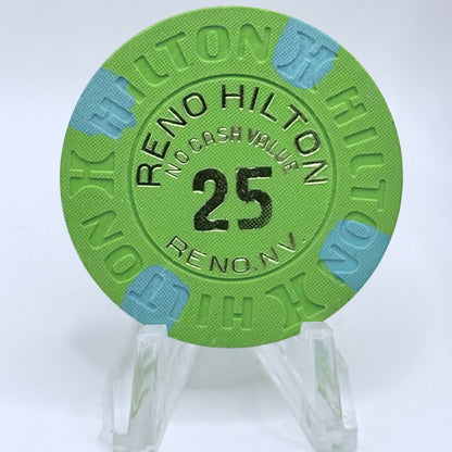 Hilton Reno Reno Nevada 1980s $25 NCV Casino Chip E1187