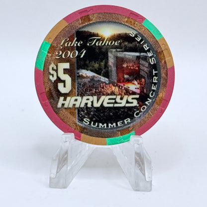 Harvey's (Wagon Wheel) Lake Tahoe Nevada 2004 'Toby Keith' LE $5 Casino Chip E3740