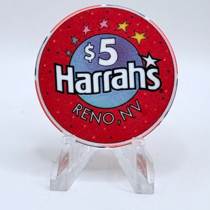 Harrah's Reno Nevada 1997 'Happy Birthday' LE $5 Casino Chip V2713