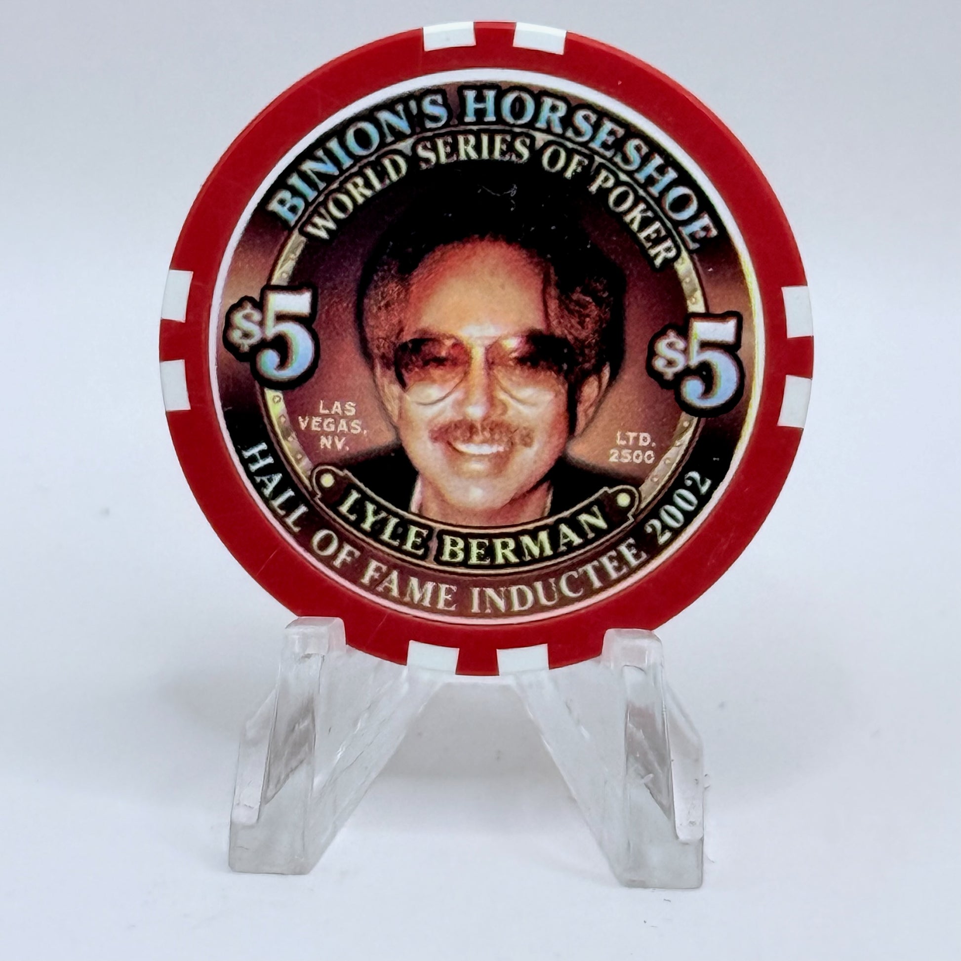 Horseshoe Club (Binion's) Las Vegas Nevada 2002 'lyle Berman' LE $5 Casino Chip V9072