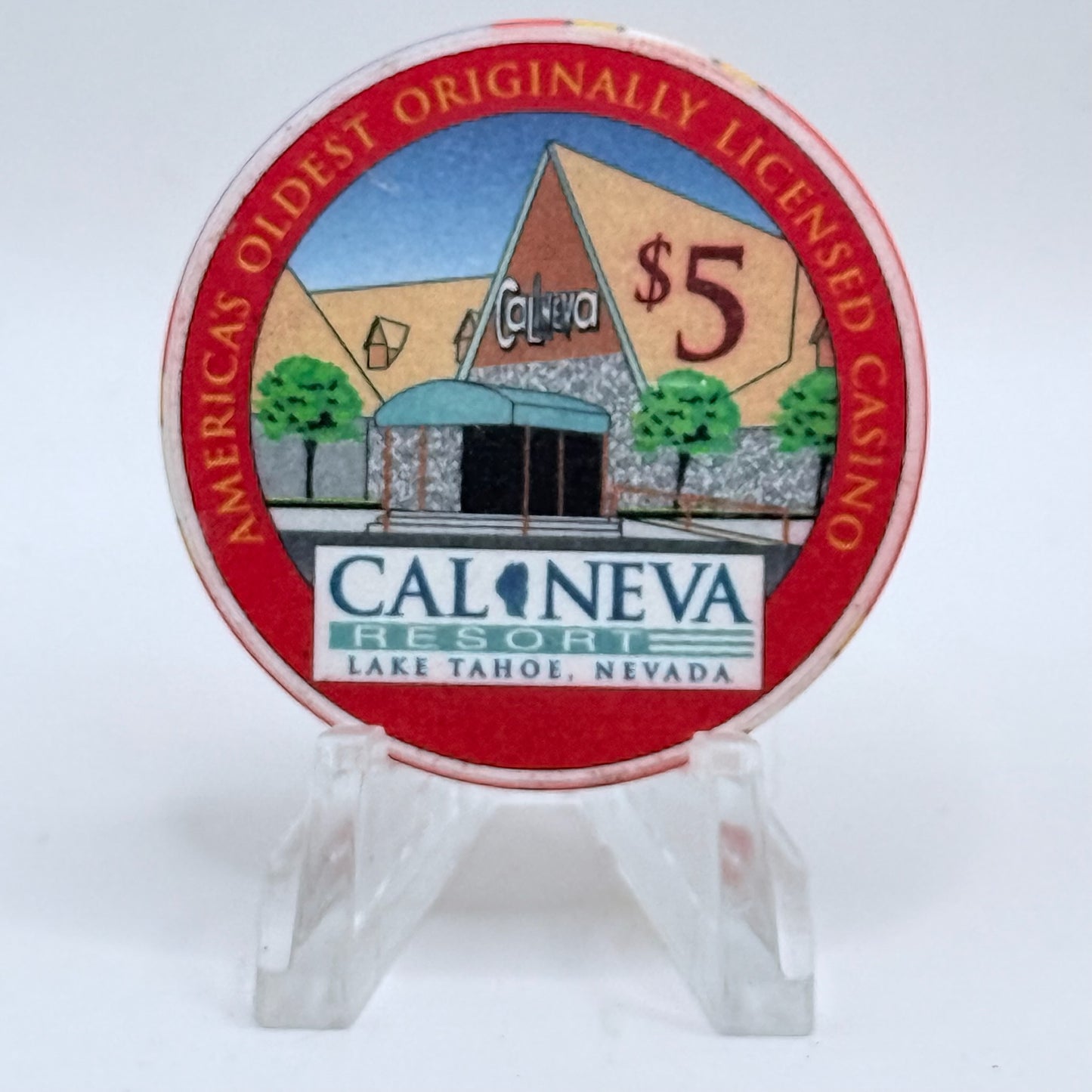 Cal-Neva Lodge Lake Tahoe Nevada 1996 LE $5 Casino Chip N8057