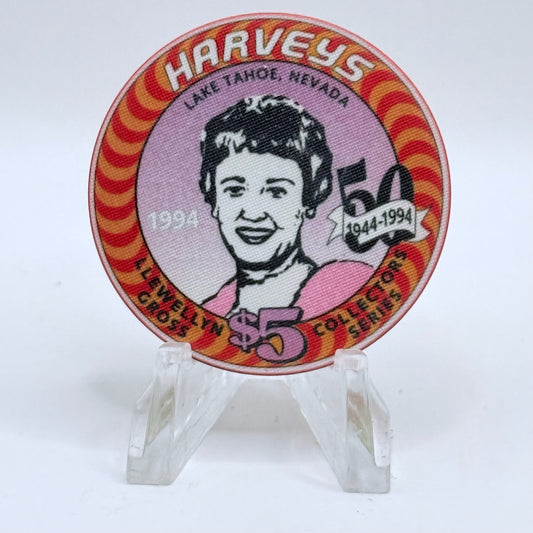 Harvey's (Wagon Wheel) Lake Tahoe Nevada 1994 LE $5 Casino Chip N0663