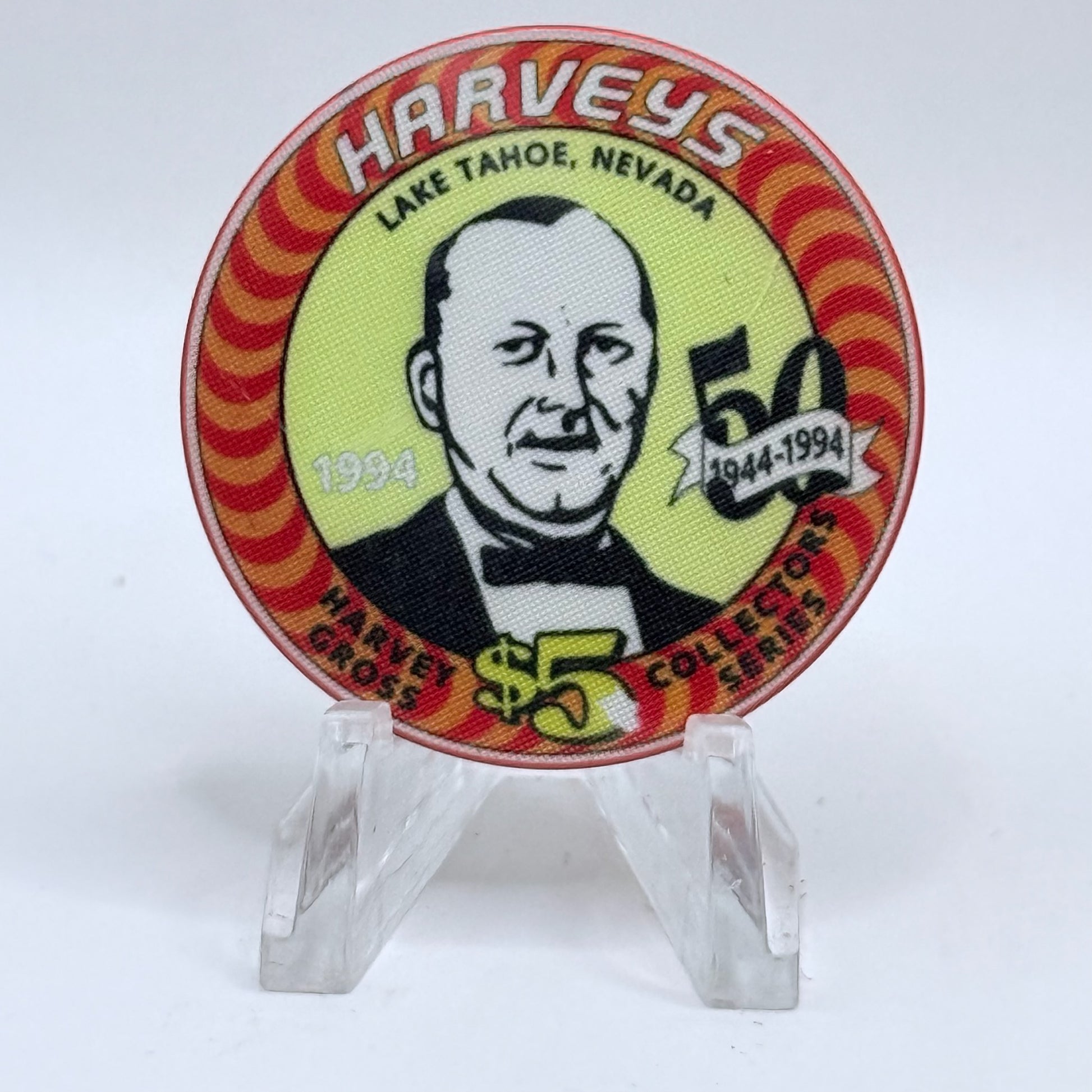 Harvey's (Wagon Wheel) Lake Tahoe Nevada 1994 LE $5 Casino Chip N0663