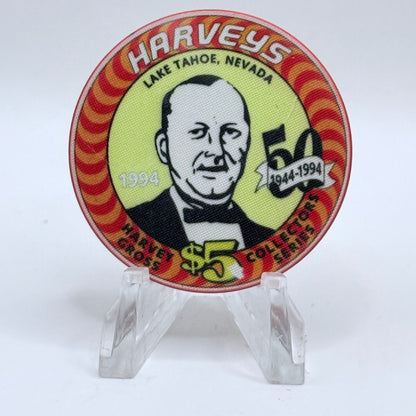 Harvey's (Wagon Wheel) Lake Tahoe Nevada 1994 LE $5 Casino Chip N0663