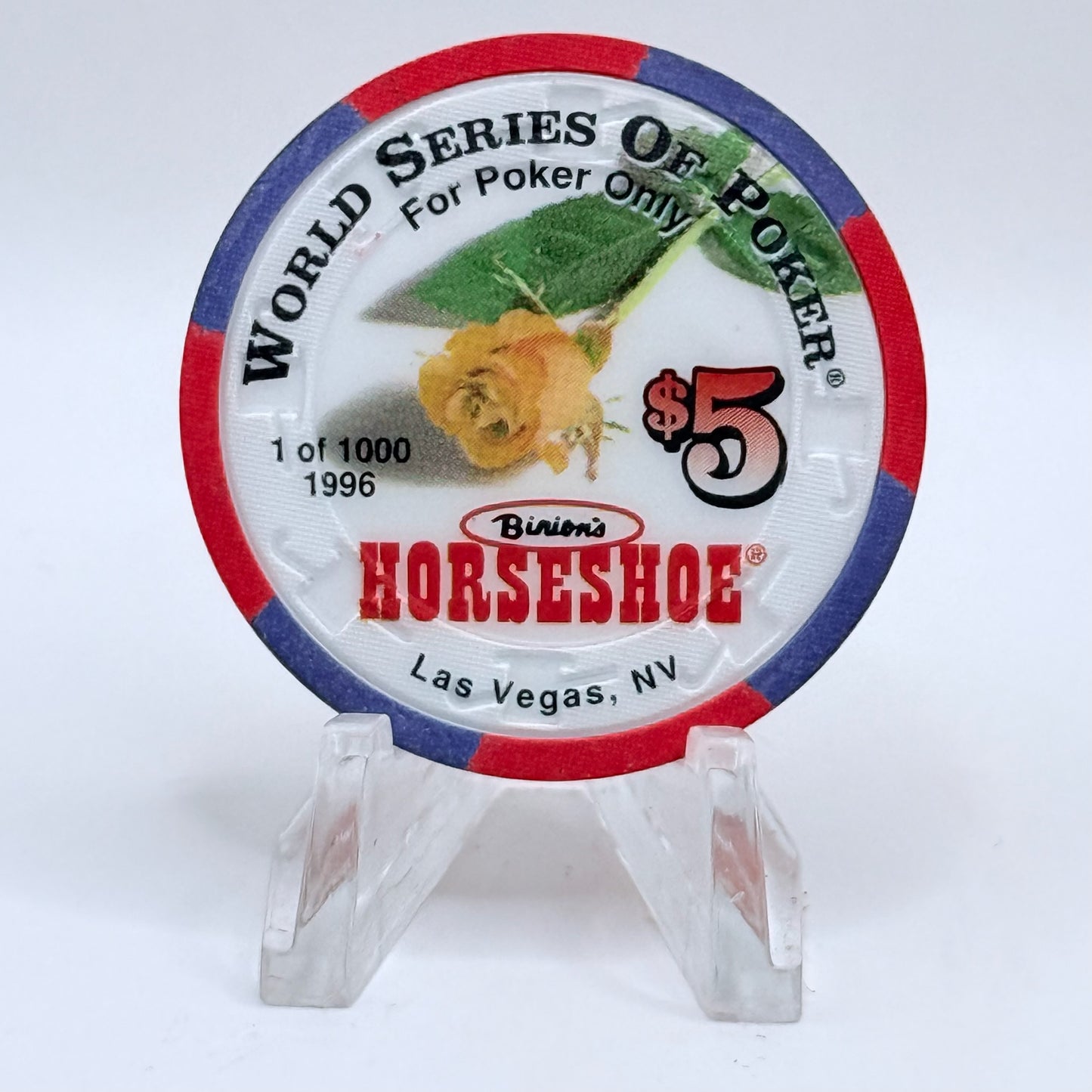 Horseshoe Club (Binion's) Las Vegas Nevada 1996 'Barbara Freer' LE $5 Casino Chip N8600