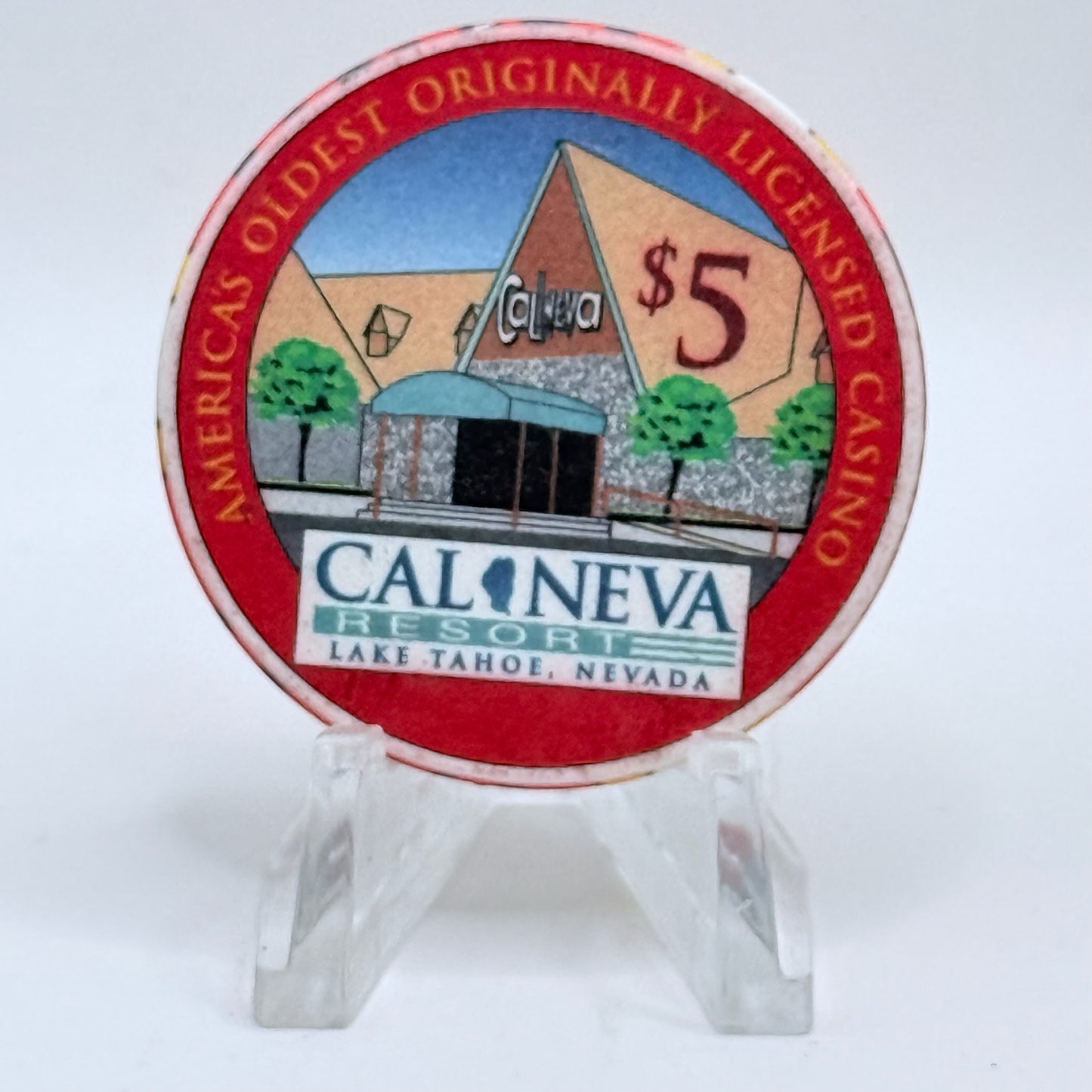 Cal-Neva Lodge Lake Tahoe Nevada 1996 LE $5 Casino Chip N8058