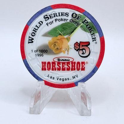 Horseshoe Club (Binion's) Las Vegas Nevada 1996 'Barbara Samuelson' LE $5 Casino Chip N8601