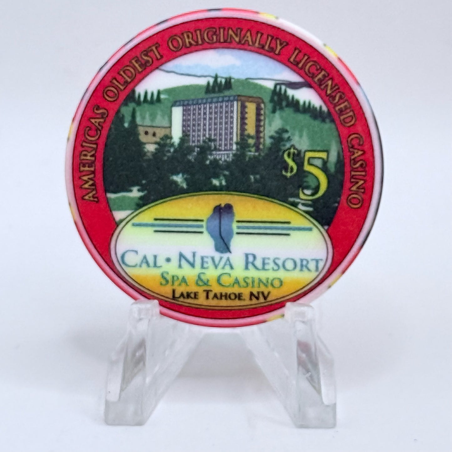 Cal-Neva Lodge Lake Tahoe Nevada 2001 LE $5 Casino Chip V8160