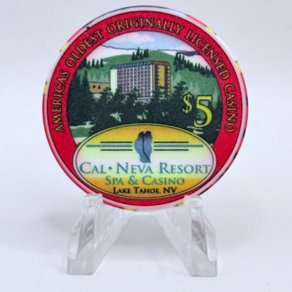 Cal-Neva Lodge Lake Tahoe Nevada 2001 LE $5 Casino Chip V8159