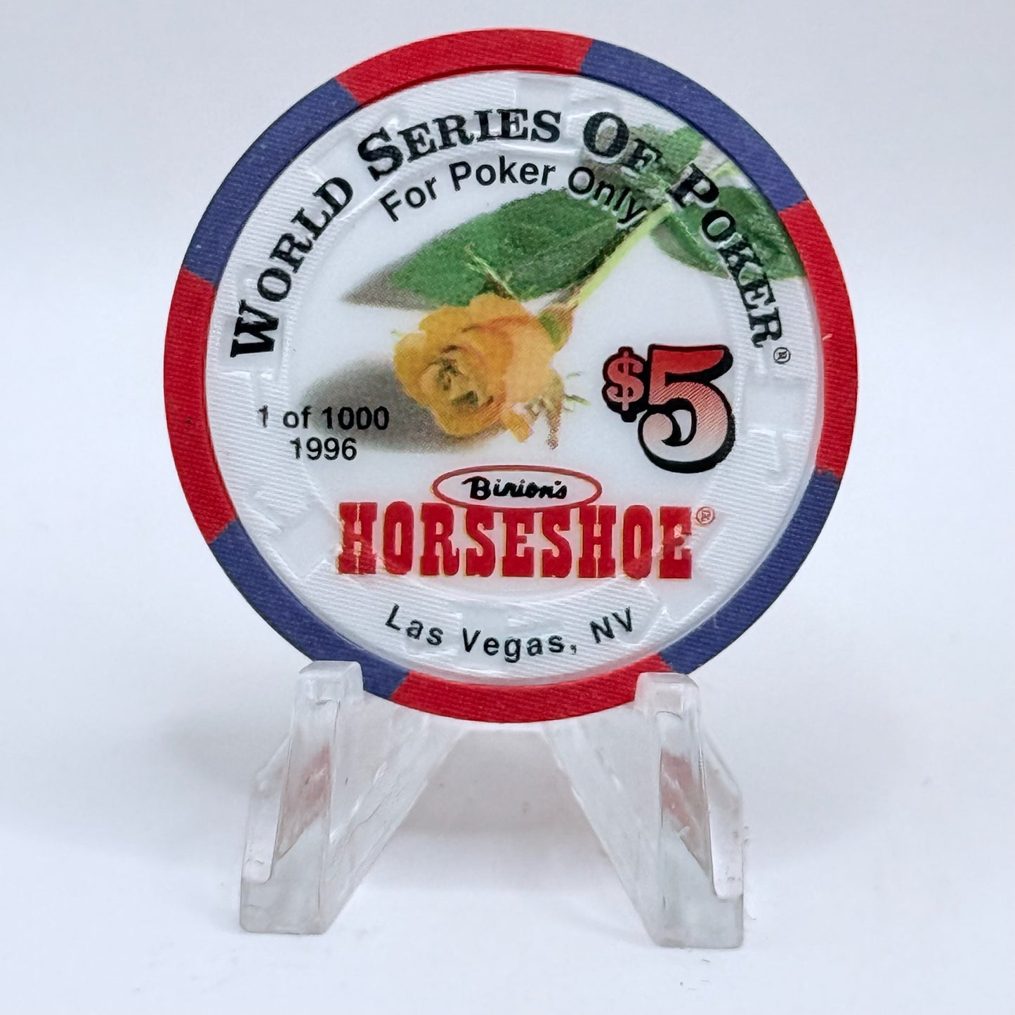 Horseshoe Club (Binion's) Las Vegas Nevada 1996 'Barbara Enright' LE $5 Casino Chip N8598