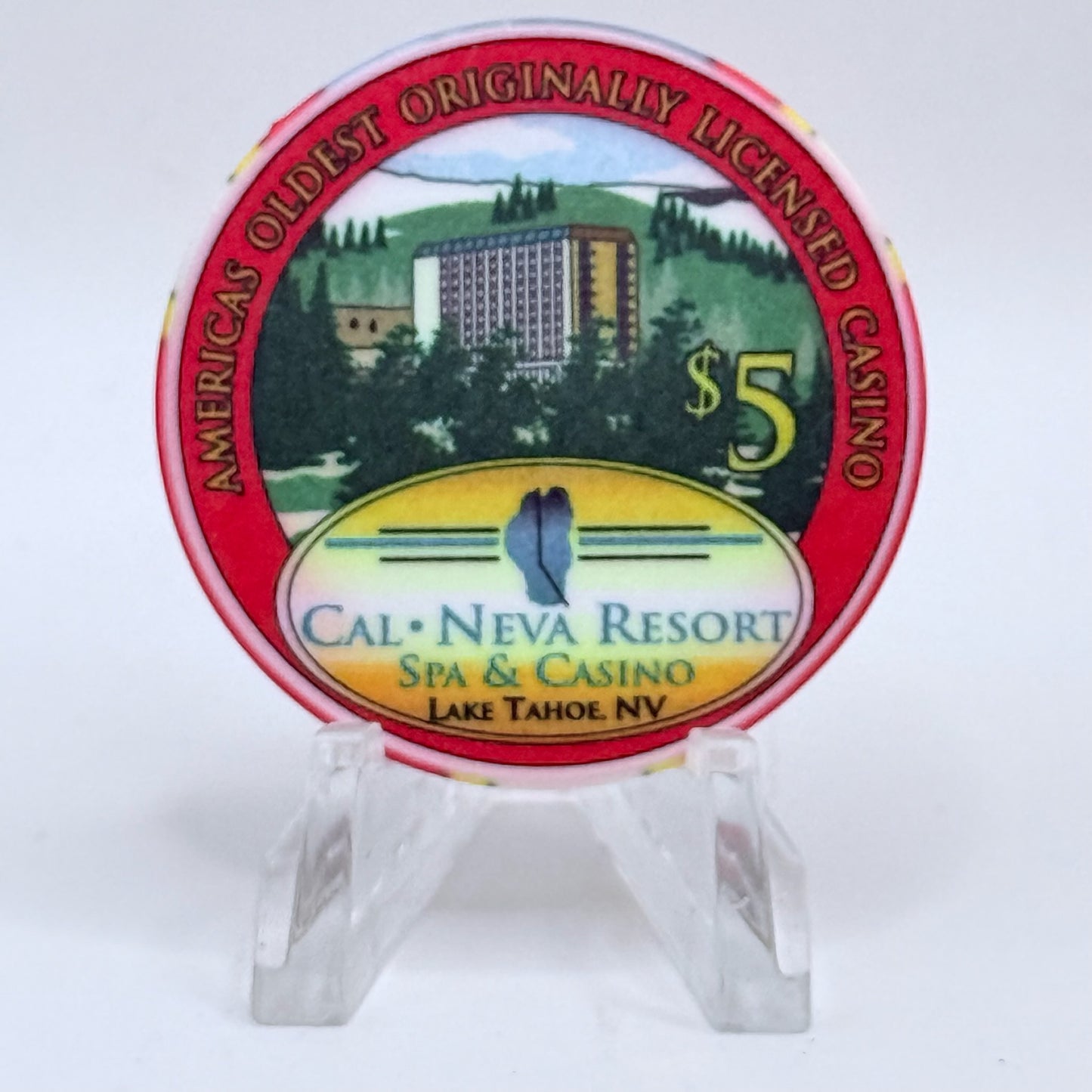 Cal-Neva Lodge Lake Tahoe Nevada 2001 LE $5 Casino Chip V8157