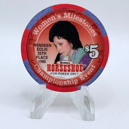 Horseshoe Club (Binion's) Las Vegas Nevada 1996 'Wendeen Eolis' LE $5 Casino Chip N8599