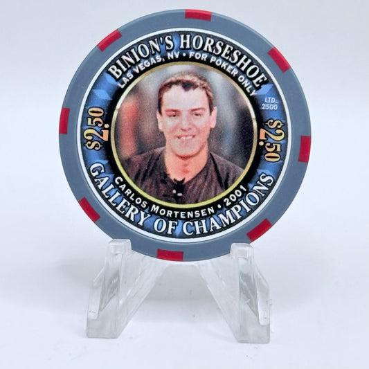 Horseshoe Club (Binion's) Las Vegas Nevada 2002 'Carlos Mortensen' LE $2.50 Casino Chip V9068
