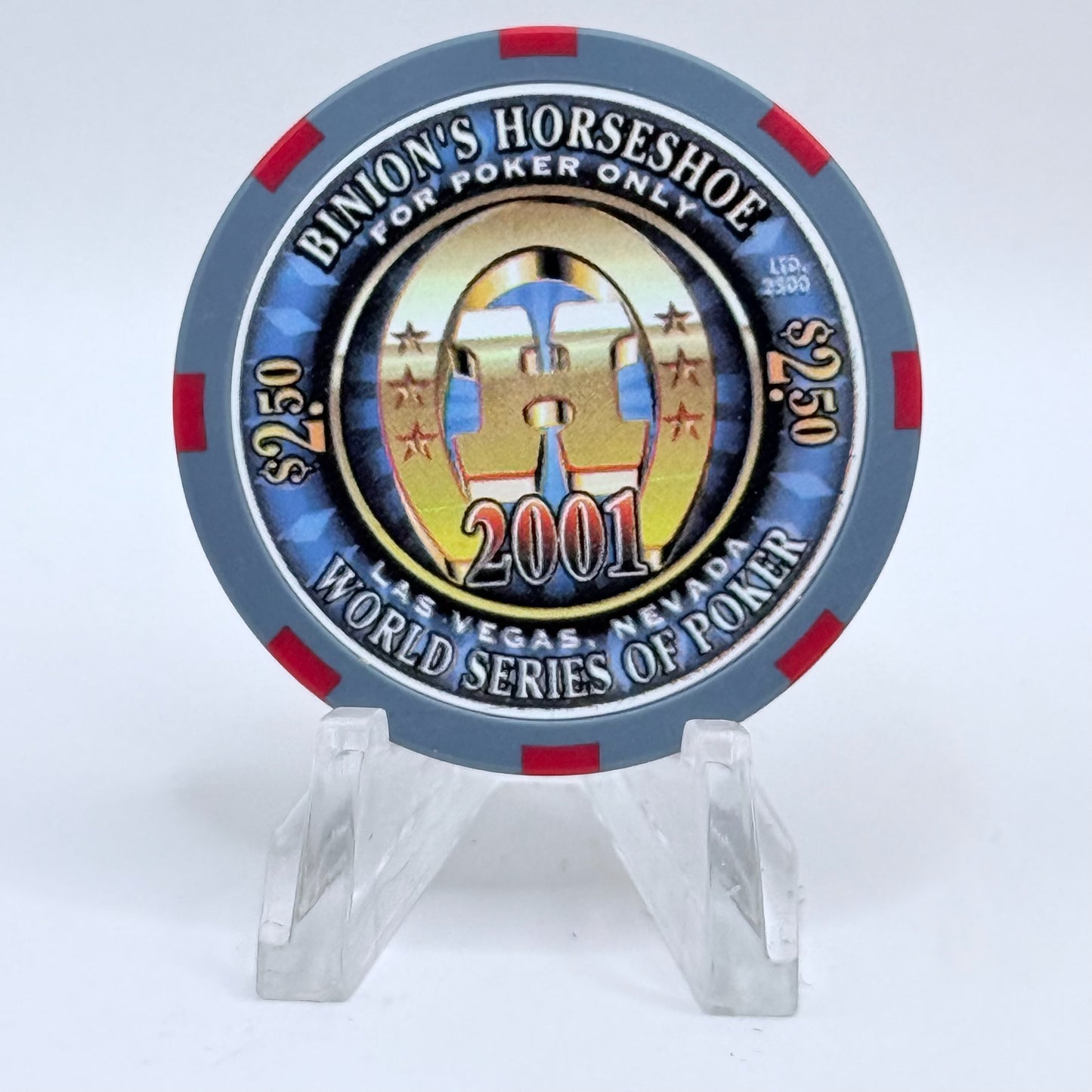 Horseshoe Club (Binion's) Las Vegas Nevada 2002 'Carlos Mortensen' LE $2.50 Casino Chip V9068