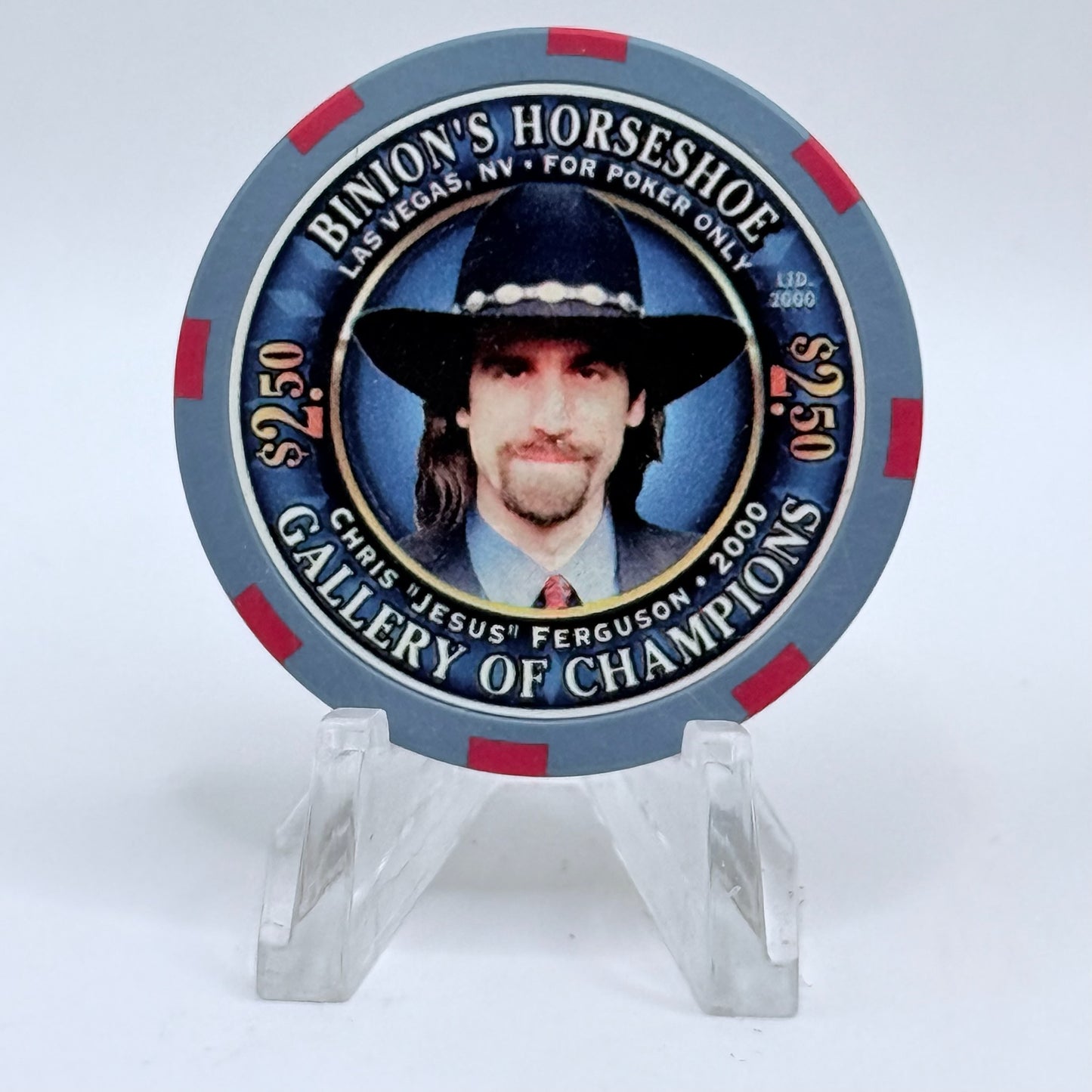 Horseshoe Club (Binion's) Las Vegas Nevada 2001 'Gallery Of Champions' LE $2.50 Casino Chip V7075