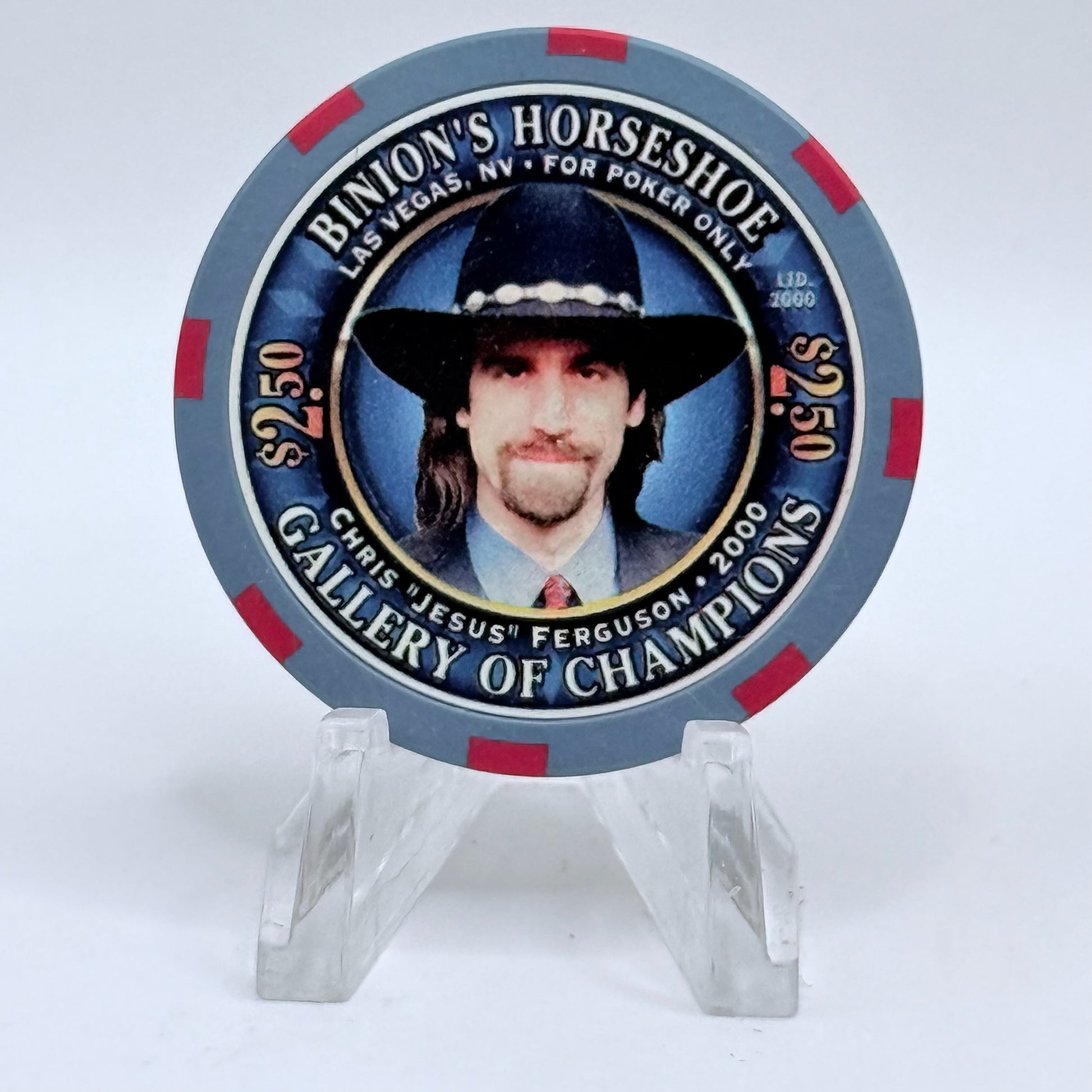Horseshoe Club (Binion's) Las Vegas Nevada 2001 'Gallery Of Champions' LE $2.50 Casino Chip V7075