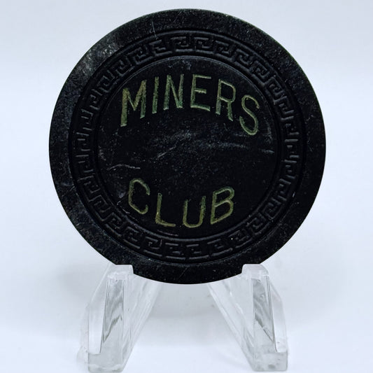 Miners Club Ely Nevada 1930s Series 1 Roulette Casino Chip V1115