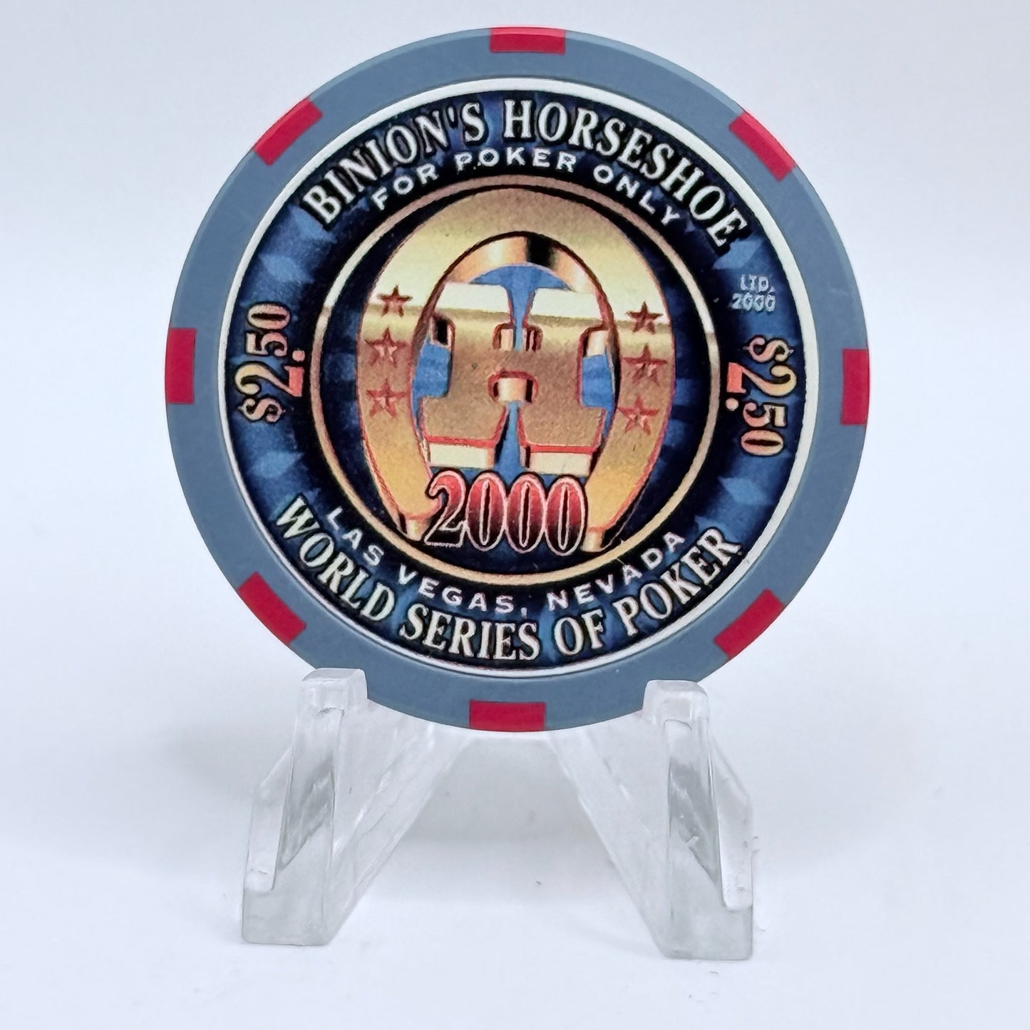 Horseshoe Club (Binion's) Las Vegas Nevada 2001 'Gallery Of Champions' LE $2.50 Casino Chip V7075