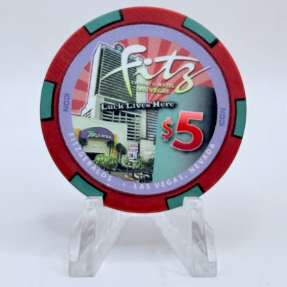 Fitzgeralds (Fitz) Las Vegas Nevada 2010 $5 Casino Chip E9619