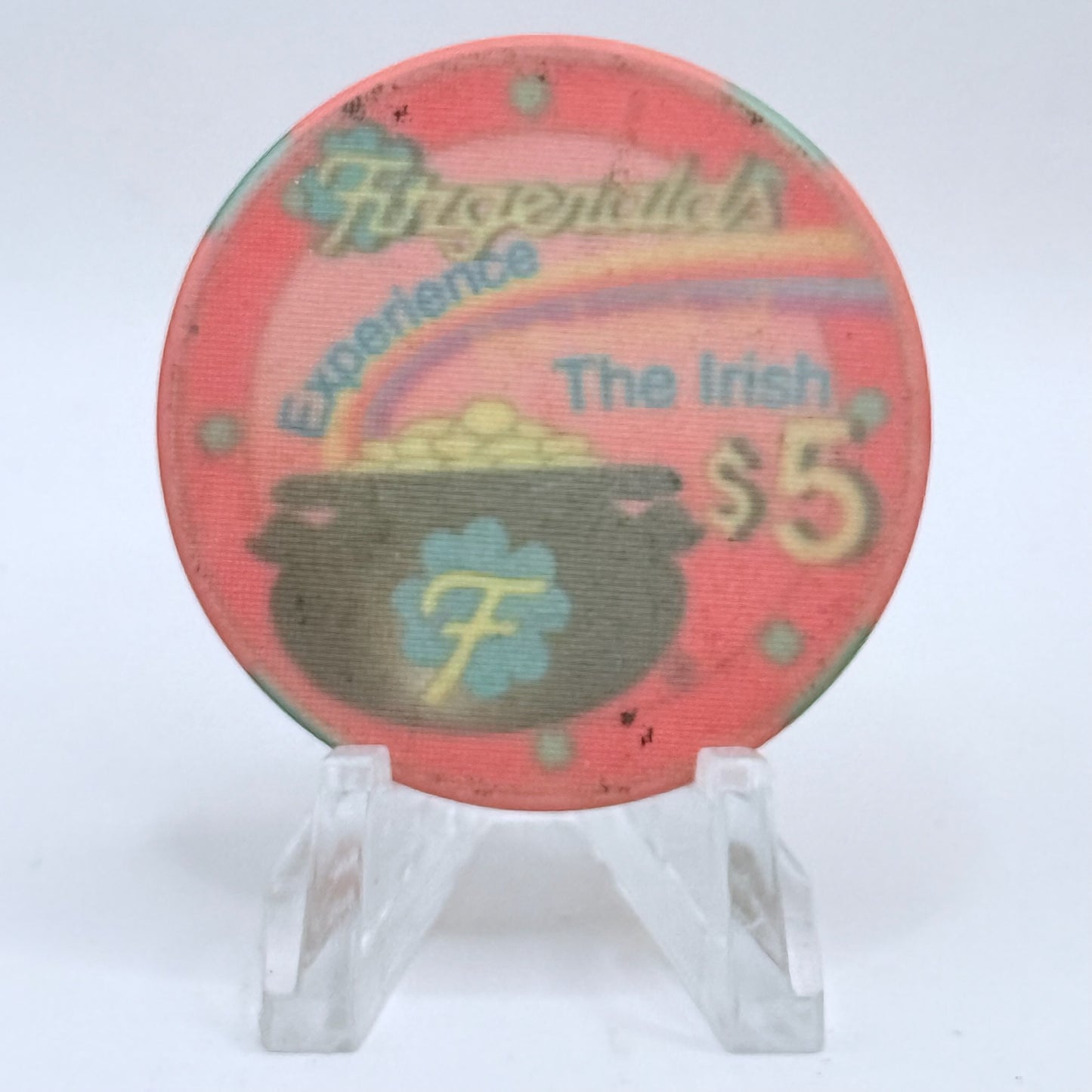 Fitzgeralds (Fitz) Las Vegas Nevada 1996 'St Patrick's Day' LE $5 Casino Chip N8259
