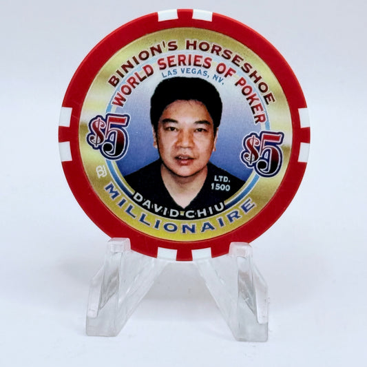 Horseshoe Club (Binion's) Las Vegas Nevada 2002 'David Chiu' Series 17 LE $5 Casino Chip E1242