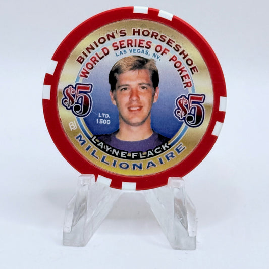 Horseshoe Club (Binion's) Las Vegas Nevada 2003 'Layne Flack' Series 17 LE $5 Casino Chip E1243
