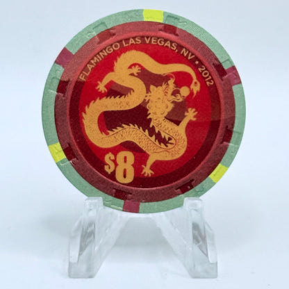 Flamingo Hotel & Casino Las Vegas Nevada 2012 'Year Of The Dragon' LE $8 Casino Chip D0349