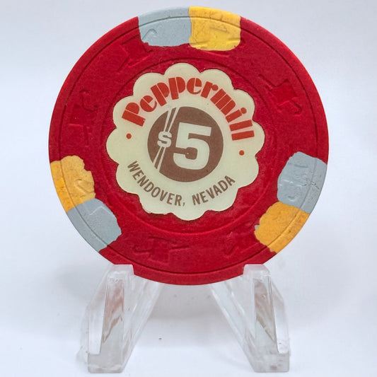 Peppermill Wendover Nevada 1985 $5 Casino Chip N2430