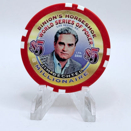 Horseshoe Club (Binion's) Las Vegas Nevada 2002 'Jim Bechtel' Series 17 LE $5 Casino Chip V9071