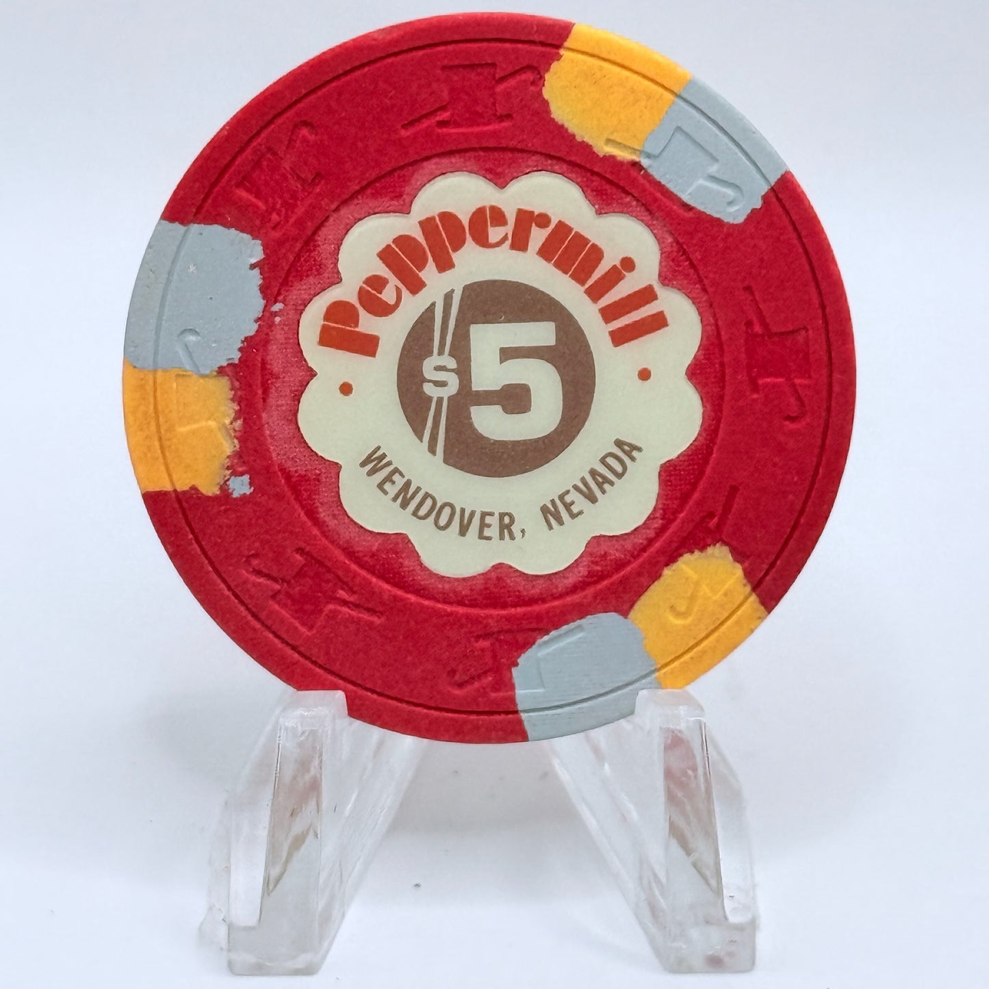 Peppermill Wendover Nevada 1985 $5 Casino Chip N2430
