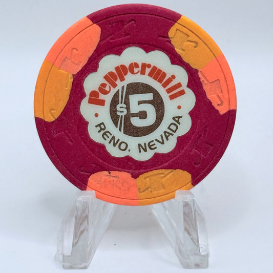 Peppermill Reno Nevada 1985 $5 Casino Chip N5452