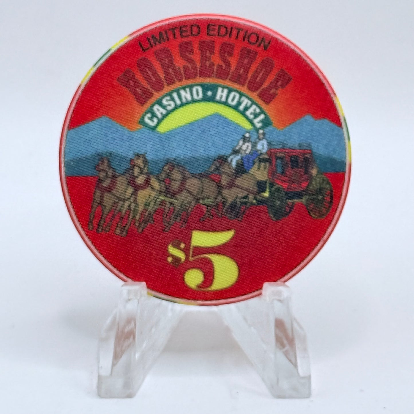 Horseshoe Tunica Mississippi 'Collector Series - Stagecoach' LE $5 Casino Chip