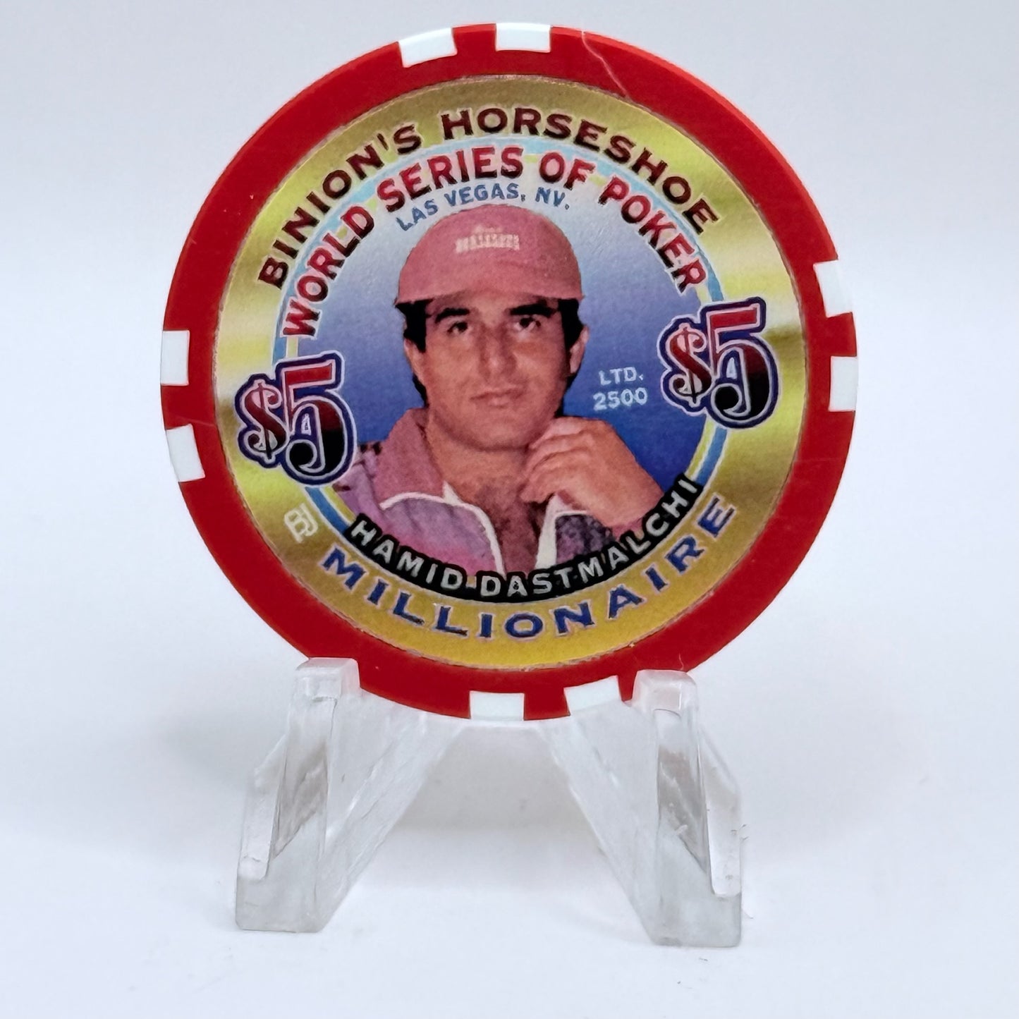Horseshoe Club (Binion's) Las Vegas Nevada 'Hamid Dastmatch' Series 17 LE $5 Casino Chip V9077