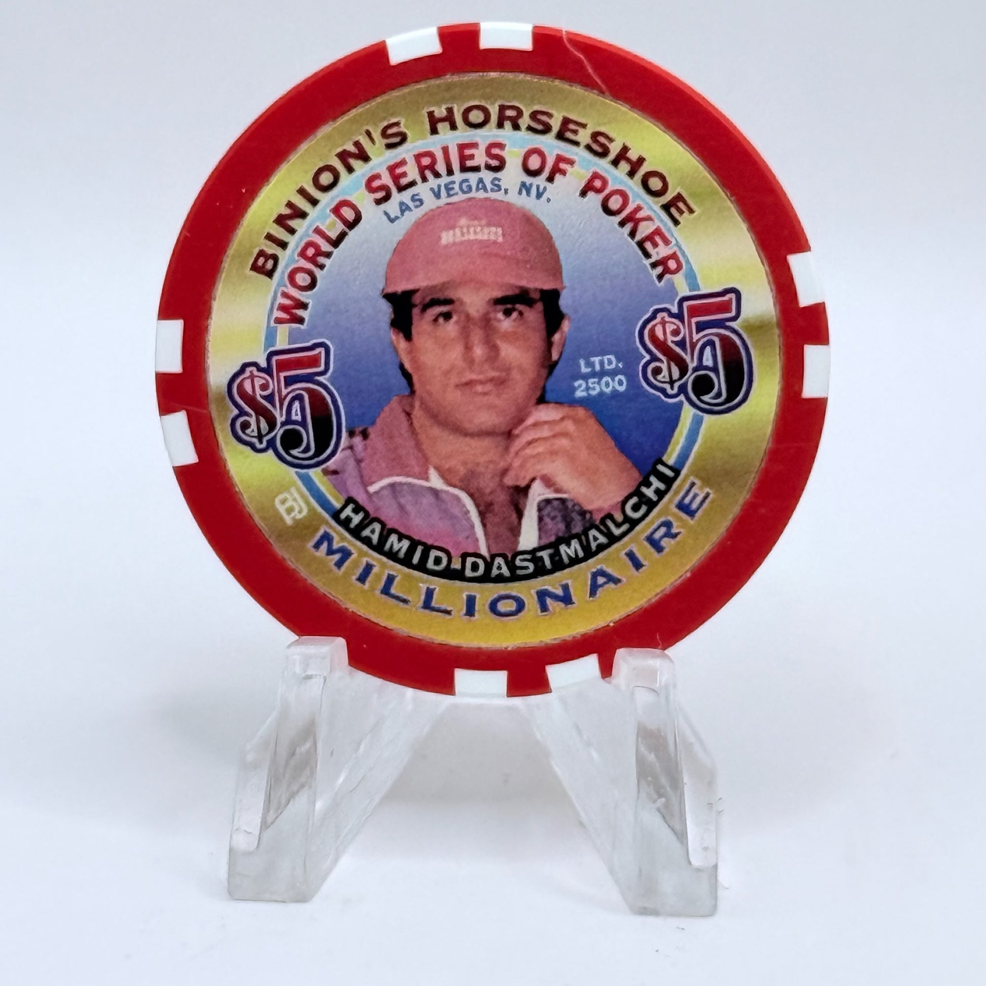 Horseshoe Club (Binion's) Las Vegas Nevada 'Hamid Dastmatch' Series 17 LE $5 Casino Chip V9077
