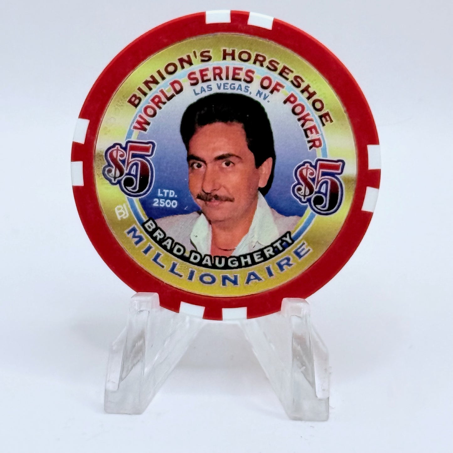 Horseshoe Club (Binion's) Las Vegas Nevada 'Brad Doherty' Series 17 LE $5 Casino Chip V9078
