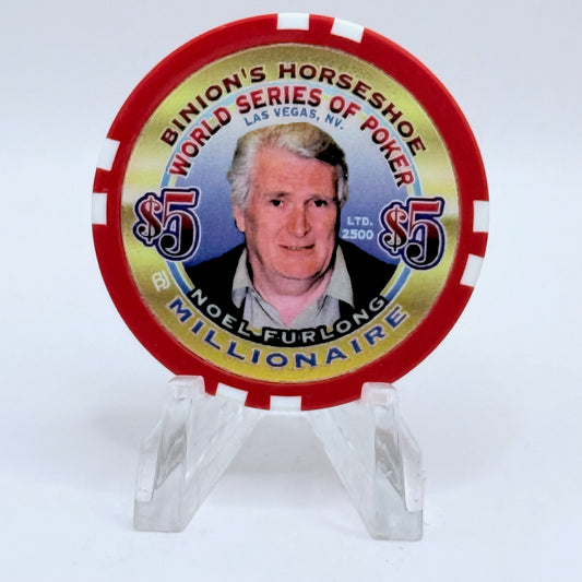 Horseshoe Club (Binion's) Las Vegas Nevada 'Noel Furlong' Series 17 LE $5 Casino Chip V9080