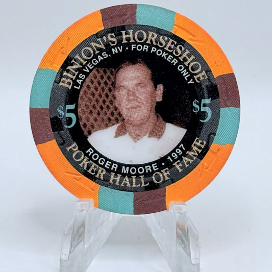Horseshoe Club (Binion's) Las Vegas Nevada 1997 'Poker Hall Of Fame' LE $5 Casino Chip N9976