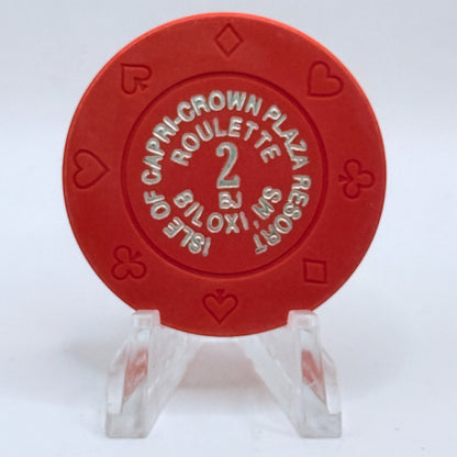 Isle of Capri (Riverboat) Biloxi Mississippi 1998 Series 202 Roulette Casino Chip