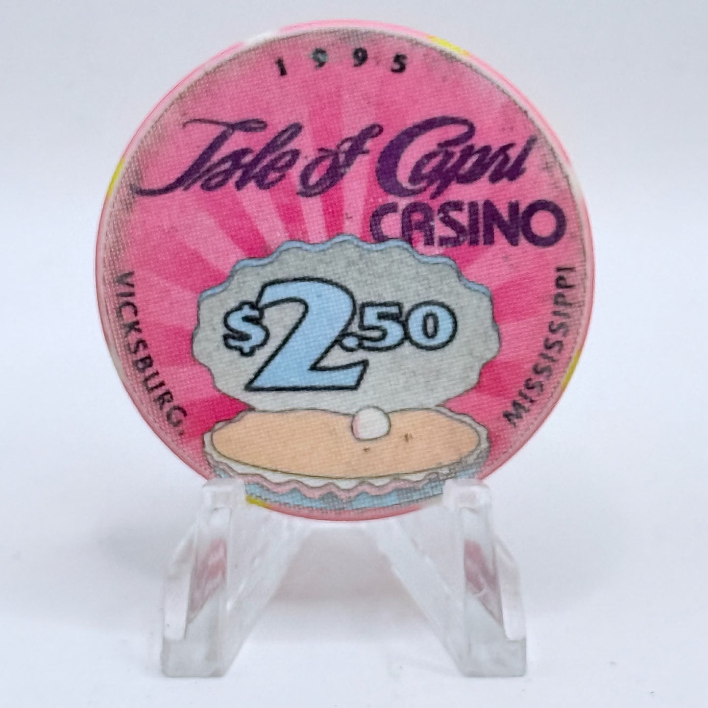 Isle of Capri Vicksburg Mississippi 1995 LE $2.50 Casino Chip