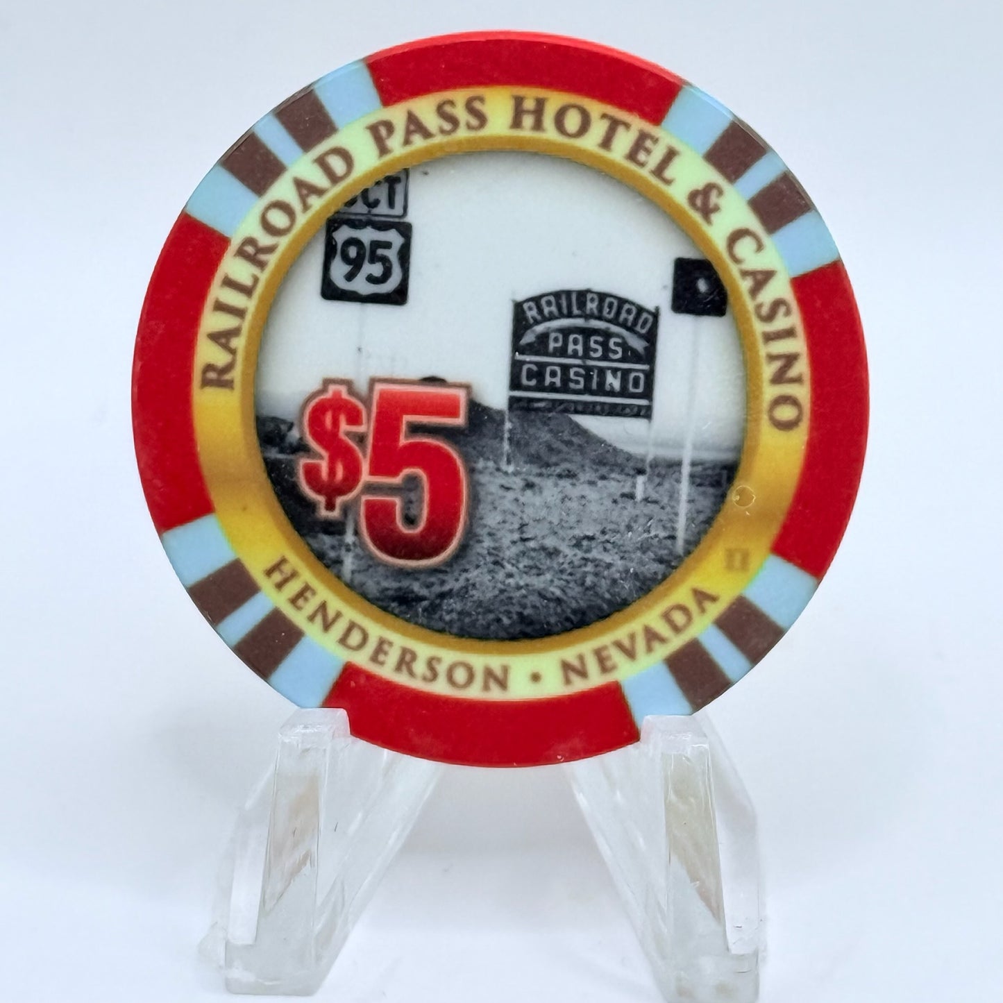 Railroad Pass Henderson Nevada 2016 'Celebrating 85th Birthday' LE $5 Casino Chip D2499
