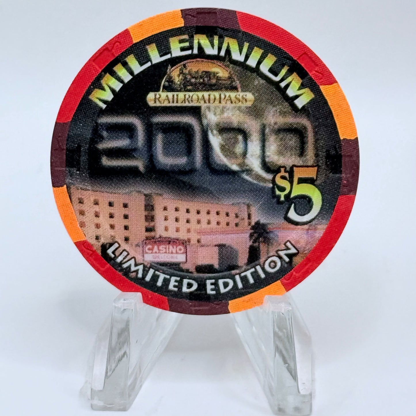 Railroad Pass Henderson Nevada 1999 'Millennium' LE $5 Casino Chip V5316
