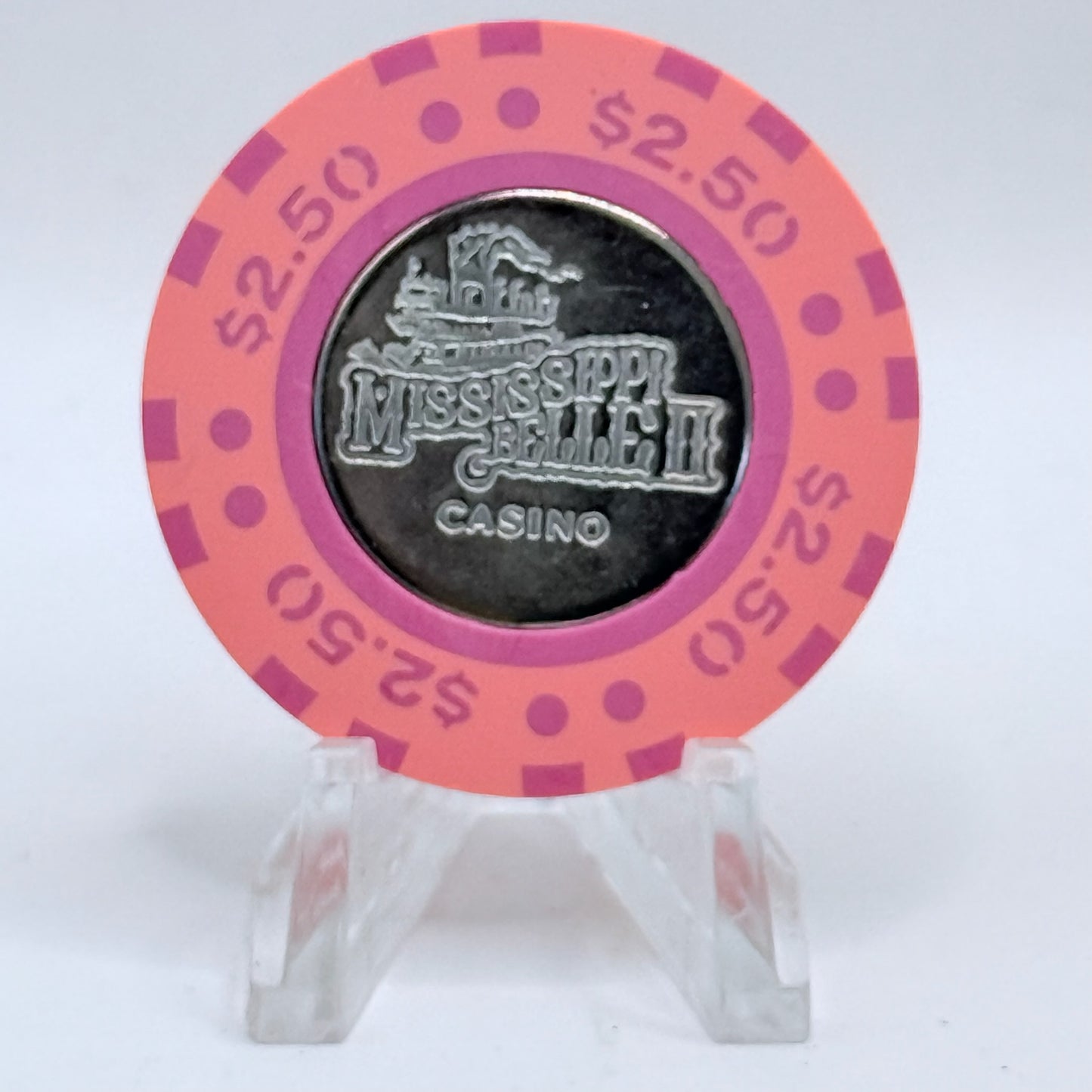 Mississippi Belle II Clinton Iowa $2.50 Casino Chip