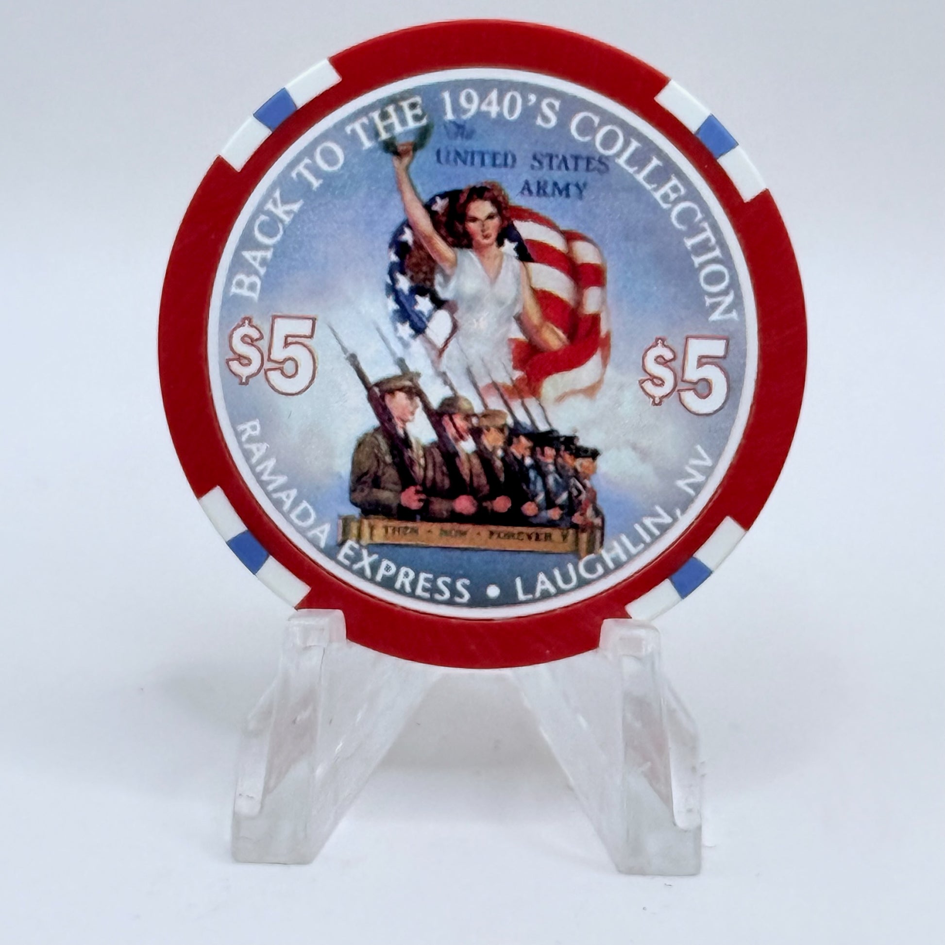 Ramada Express Laughlin Nevada 1998 'Back To The 1940's' LE $5 Casino Chip V1360