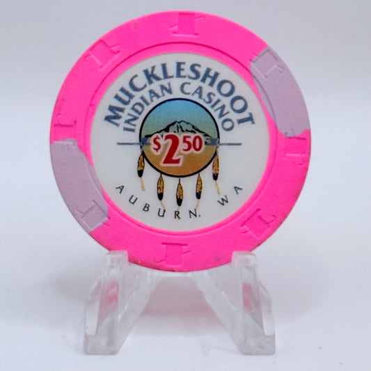 Muckleshoot Indian Casino Auburn Washington 1995 $2.50 Casino Chip