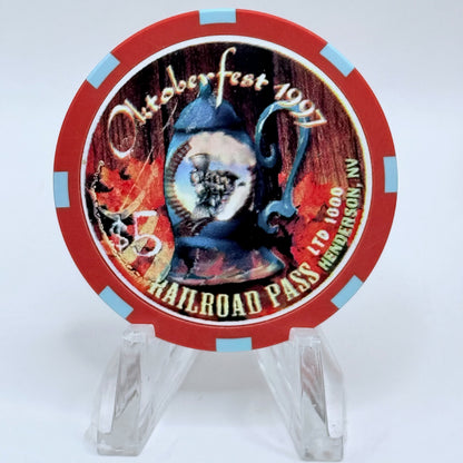 Railroad Pass Henderson Nevada 1997 'Octoberfest' LE $5 Casino Chip V1352