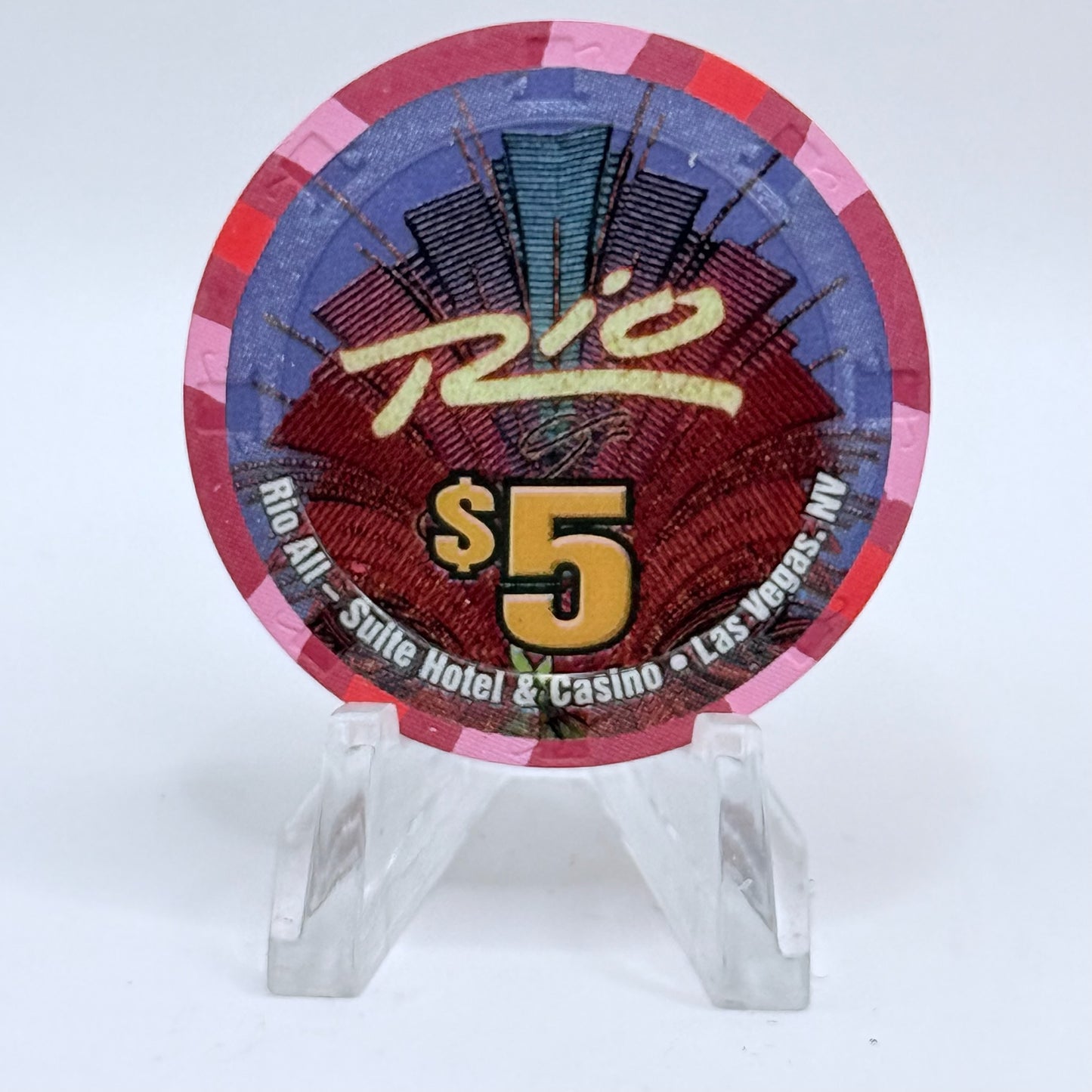 Rio Las Vegas Nevada 2004 'Hot August Nights' LE $5 Casino Chip E3658