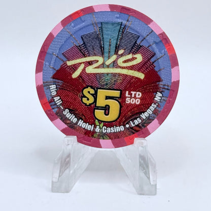 Rio Las Vegas Nevada 2005 'New Year's Eve' LE $5 Casino Chip E5021