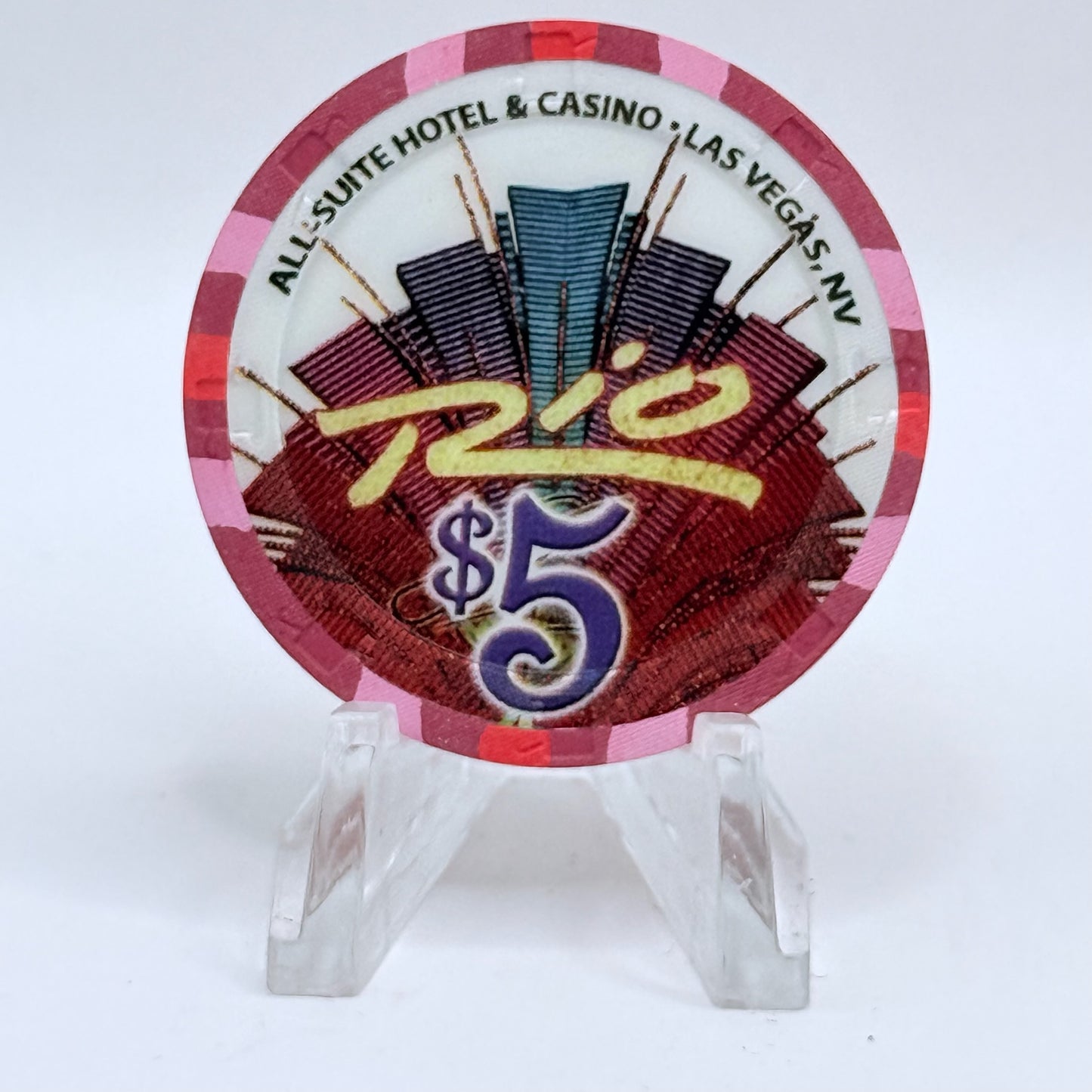 Rio Las Vegas Nevada 2007 'Tony N' Tina's Wedding' LE $5 Casino Chip E8275