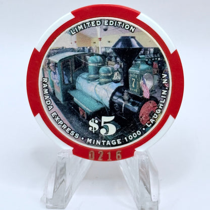 Ramada Express Laughlin Nevada 1999 'Laughlin Run' LE $5 Casino Chip V3246